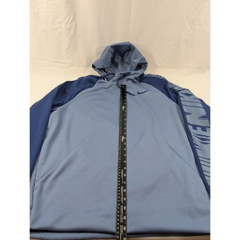 NIKE MEN'S‎ THERMA HOODIE PULLOVER DRI FIT TRAINING SWEATSHIRT, BLUE, SIZE 2XL